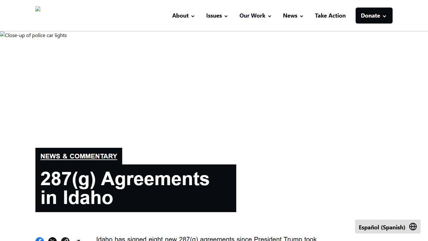 287(g) Agreements in Idaho - ACLU of Idaho